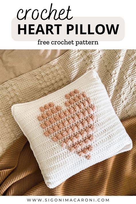 Crochet Heart Pillow Pattern Free Pattern For Valentines Day Sigoni