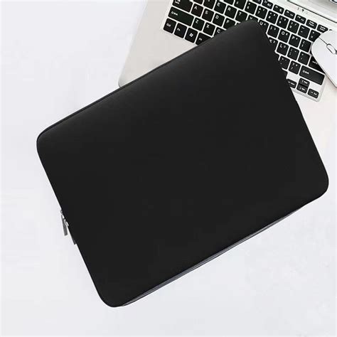 Laptop Pouch Inch Zipper Soft Sleeve Black