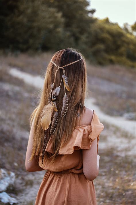 Boho Feather Headband Bohemian Headband Feather Headpiece Feather Hair