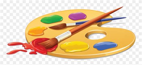 Download Palette Painting Brush Clip Art - Art Palette With Paint - Png ...