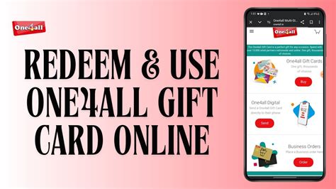 How To Redeem Use One All Gift Card Online I Use One All Gift Code