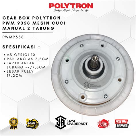 PWM9358 GEARBOX GEAR BOX POLYTRON PWM 9358 MESIN CUCI MANUAL 2 TABUNG