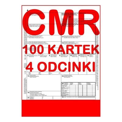 CMR List przewozowy 1 3 100 kartek 25 kompletów 12269948502