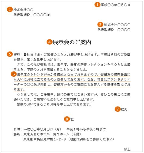 展示会の案内状の書き方ビジネス文例テンプレートつき