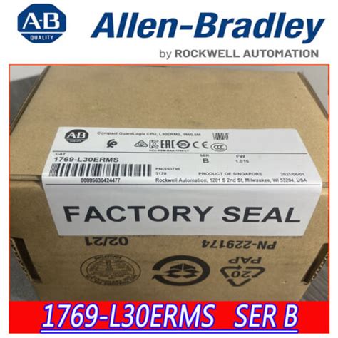 Sealed Allen Bradley L Erms Ser B Compact Guardlogix Processor