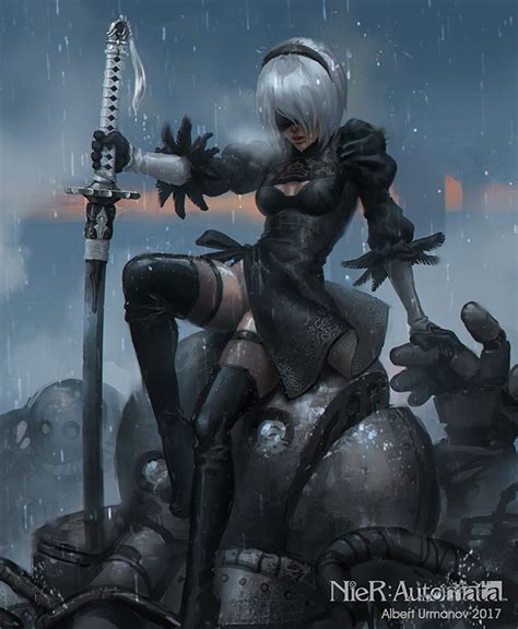 Nier Automata 2B Fanart 2B From NieR Automata Drawing By