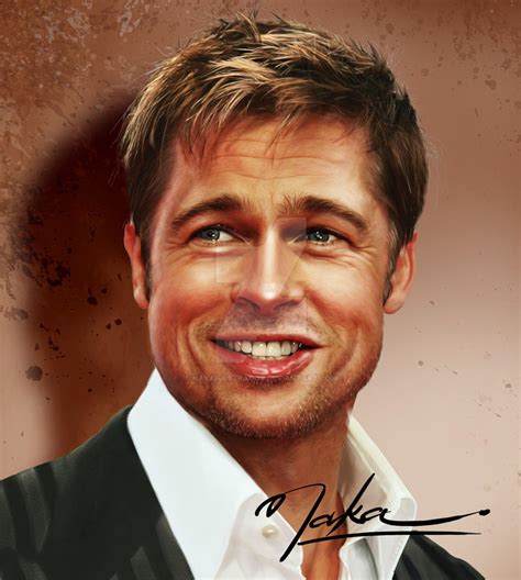 Brad Pitt Digital Painting By Nakailustrador On Deviantart