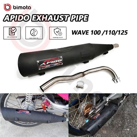 Apido Muffler Pipe V Set Wave Sym Xrm Smash Raider J