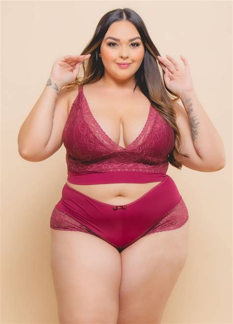 Conjunto Plus Size Cropped Sem Bojo Ayla Sensually Mais Que Lingerie