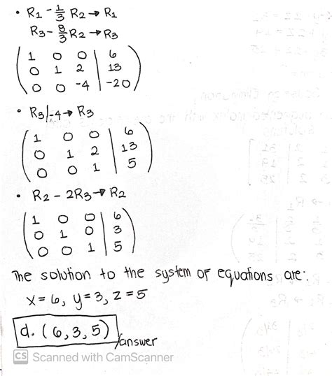 [solved] Given The Following System Of Equations Solved Using Gaussian Course Hero