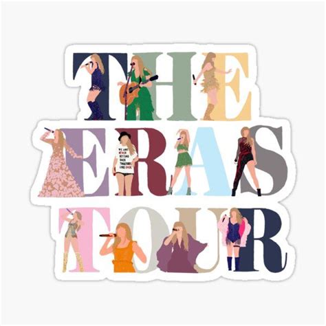 The Eras Tour Sticker For Sale By Nerfie In 2023 Taylor Swift