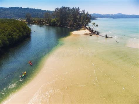 Aerial Landscape View Of Beautiful Turquoise Beach At Koh Kood Trat