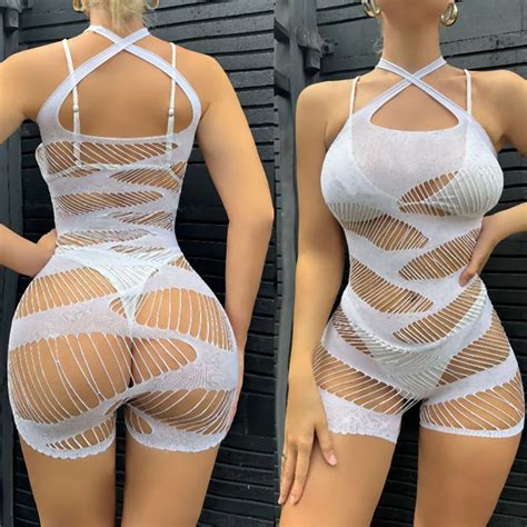 New Sexy Fishnet Bodysuit Women Sexy Lingerie Porn Bodystocking Fancy Lace Underwear Hot Erotic