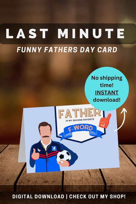 Ted Lasso Fathers Day Card Fathers Day Card From Etsy In 2023 Funny Fathers Day Card