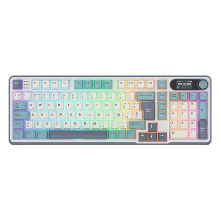 Teclado Gaming Royal Kludge RKS ISO ES Hot Swappable Switch Brown Wireless Light Cloud Royal