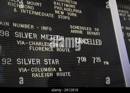 Amtrak Silver Meteor Passenger Train Arrives Deland Railroad Station