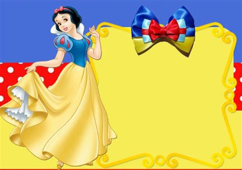 Convite Ou Moldura Branca De Neve Artofit