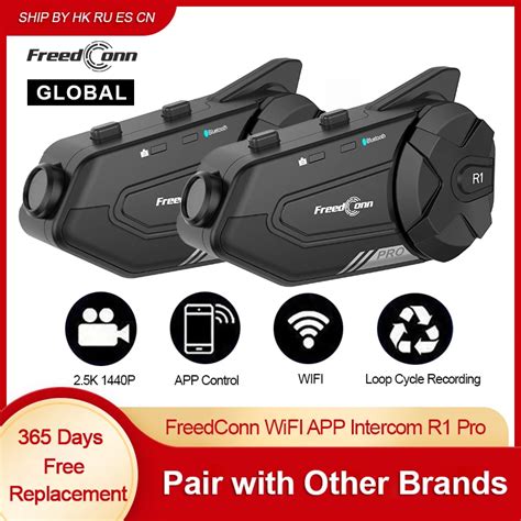 Freedconn R1Pro Motorcycle Camera Bluetooth Helmet Headset Intercom