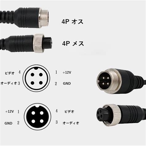 【楽天市場】ビデオ航空ケーブル 4ピン 3m オス メス シールド延長ケーブル 4ピン航空ビデオ延長ケーブル コネクタ オーディオは ケーブル