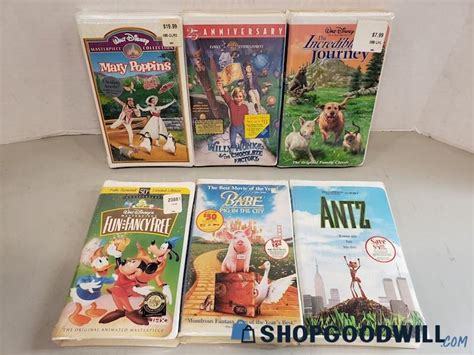 Lot Of Vintage New Sealed Vhs Movies Disney Mary Poppins Willy