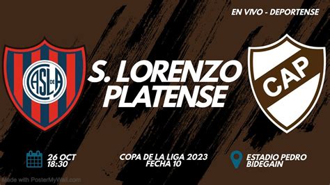 🔴🎙️ En Vivo San Lorenzo Vs Platense Copa De La Liga 2023 Deportense Youtube