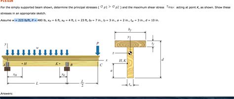 Solved For The Simply Supported Beam Shown Determine The