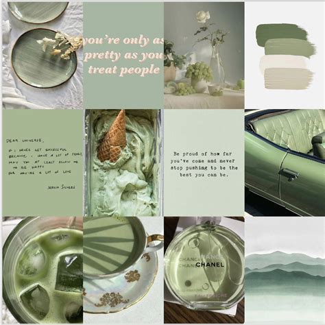 Sage Green Matcha Green Wall Collage Kit Sage Aesthetic Collage Luxury