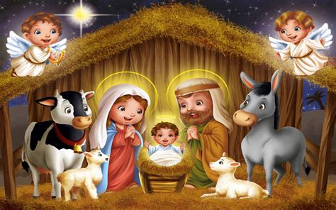 Christmas Nativity Scene Wallpaper ·① Download Free Hd Backgrounds For