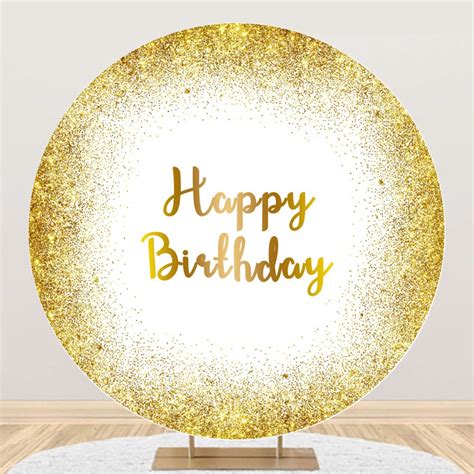 Happy Birthday Backdrop Gold Glitter Bokeh Balloon Photography | Etsy