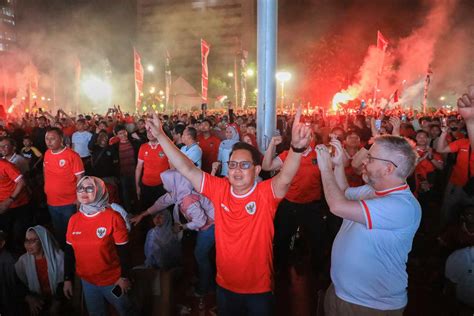 Nobar Piala Asia U 23 Di Grahadi Pj Gubernur Adhy Puji Pencapaian