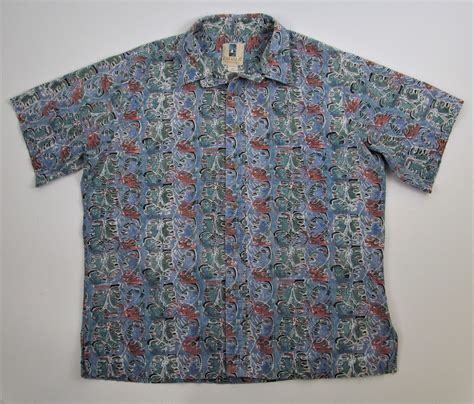 Vintage Kahala Hawaiian Islands Shirt Mens Xl Aloha Tribal Masks Cotton