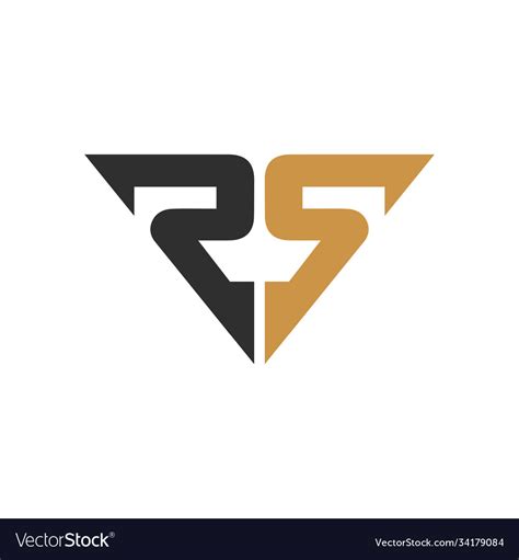 Initial Letter Rs Logo Or Sr Logo Design Vector Image