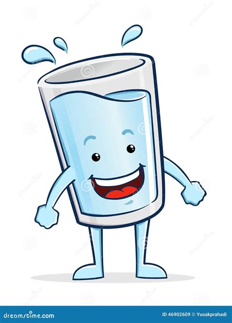 Glass Of Water Character Stock Vector - Image: 46902609