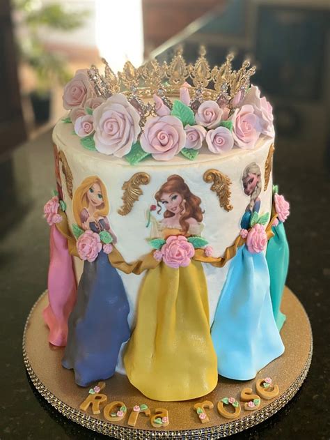 Princess Birthday Cake With Disney Princesses