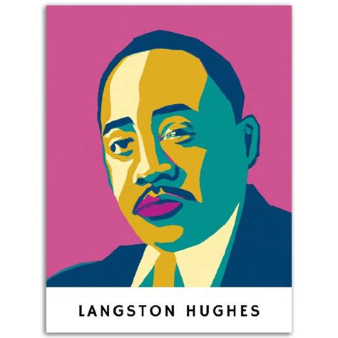 Langston Hughes Poster Original Langston Hughes Portrait Wall Art