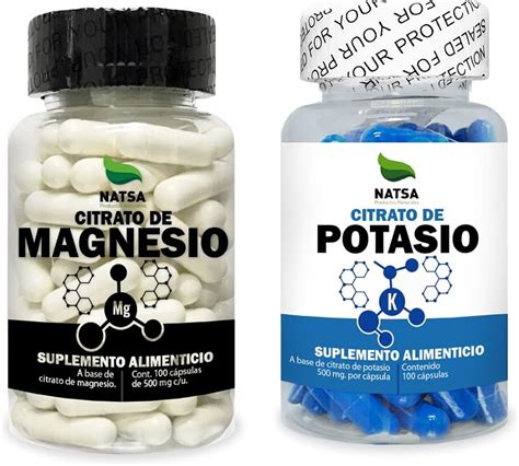 Pack Citratos Magnesio Y Potasio 100 Caps Cu Salud Y