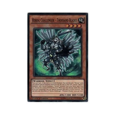 Yu-Gi-Oh! Card WSUP-EN017 Heroic Challenger - Thousand Blades (Super ...