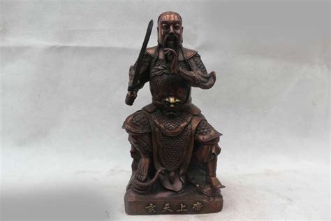 10 China Chinese Folk Bronze Sit Xuan Tian Shang Di Emperor Immortal