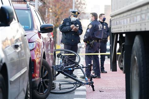 41 Year Old Bicyclist Struck And Killed By Truck In Nyc