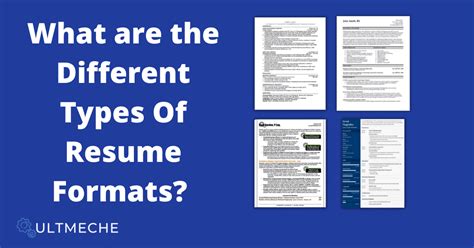 What Are The Different Types Of Resume Formats Ultmeche