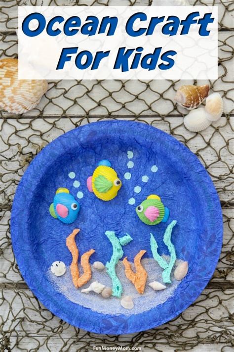 Paper Plate Ocean Craft With Seashell Fish Fun Money Mom