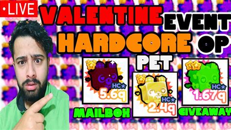 LIVE VALENTINE RAINBOW HARDCORE PET GIVEAWAY Pet Simulator X MAILBOX