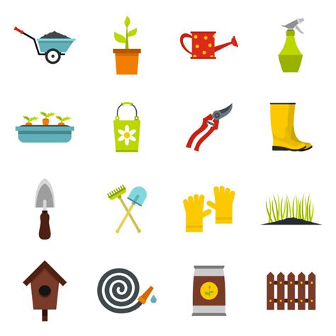 Premium Vector Gardening Icons Set