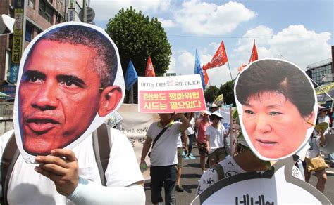 South Korea: Protesters march to oppose the US missile defense system ...