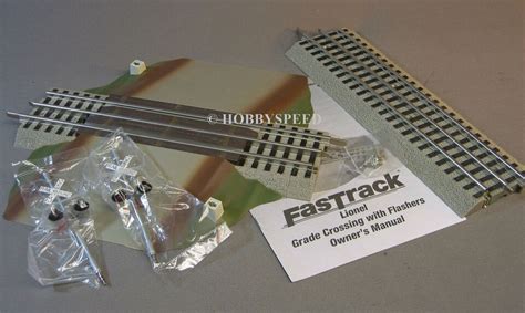 Lionel Fastrack Grade Crossing W Flashers Rail Train Track Road