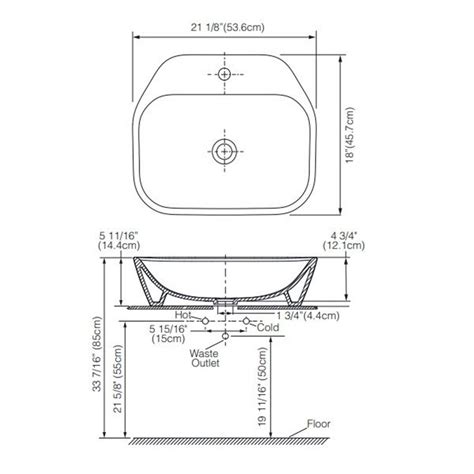 Kohler Span Mm Square Vessel With Single Faucet Hole White Mykit