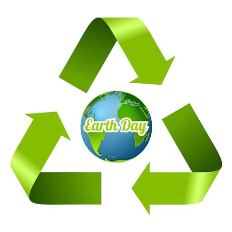 Premium Vector | Earth day design with recycle arrows