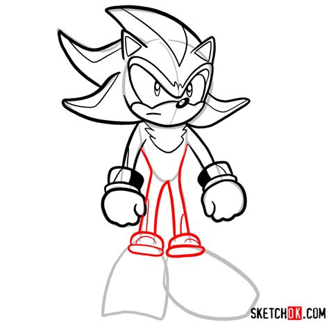 How To Draw Shadow The Hedgehog Sketchok Easy Drawing Guides