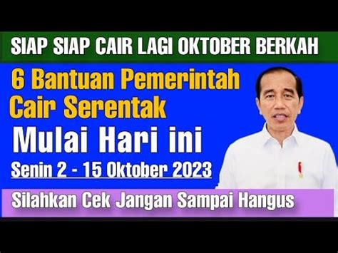 6 BANTUAN SOSIAL PEMERINTAH INI FIX MULAI CAIR HARI INI SENIN TGL 2