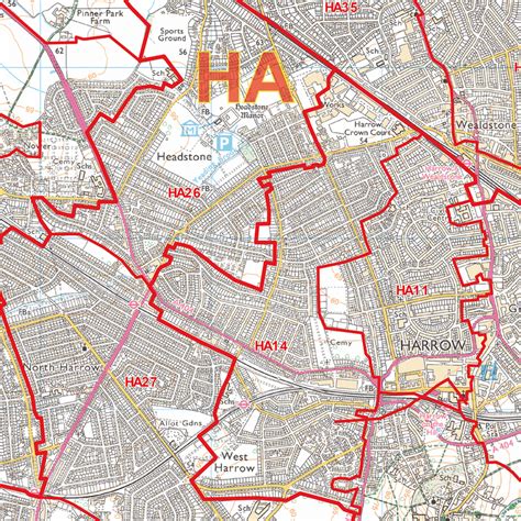 Harrow Postcode Map (HA) – Map Logic